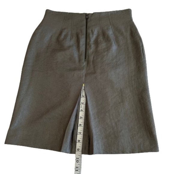 Ann Taylor Women Sz 4 Shimmery Pewter/Gray Paneled Contoured Waist Pencil Skirt - Picture 10 of 16